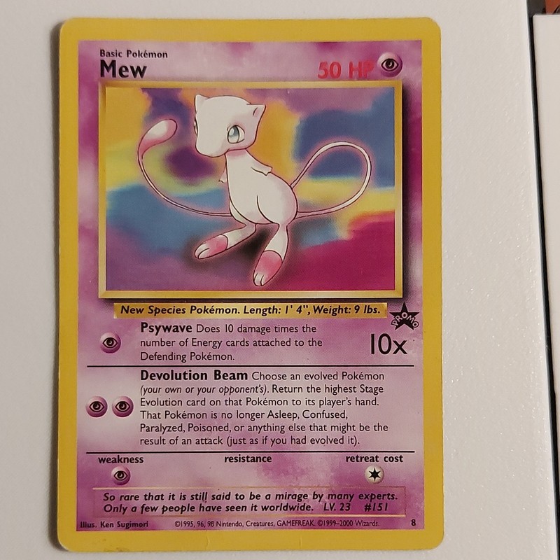 Pokémon Mew Wotc Promo 08/53 Basic 50 HP Regular Psychic 2000 English