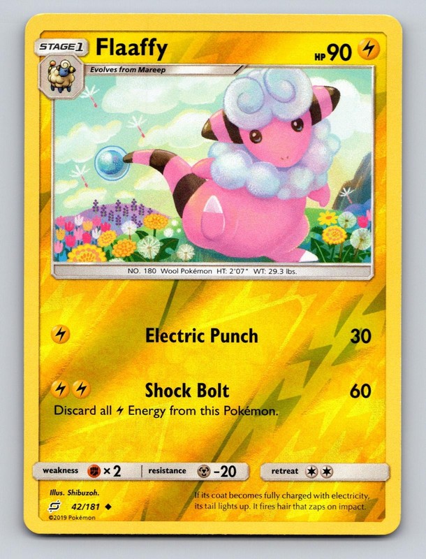 Flaaffy 42/181 Uncommon Team Up Pokemon Reverse Holo NM