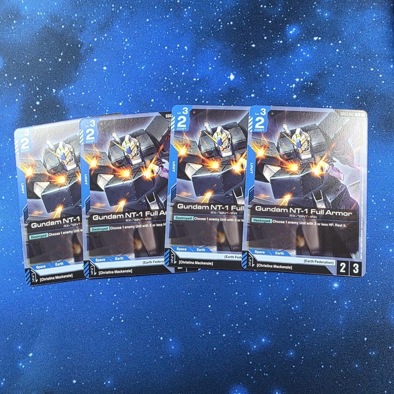 Gundam TCG Gundam NT-1 Full Armor GD03-007 U English – 4 Card Playset