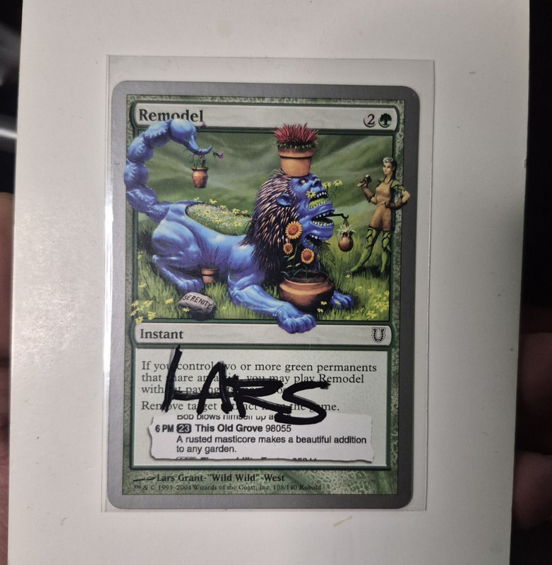 ARTIST PROOF Magic The Gathering Remodel Unhinged Autographed Lars Grant West
