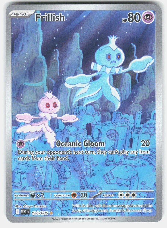 Frillish Holo Illustration Rare SV: White Flare 126/086 NM