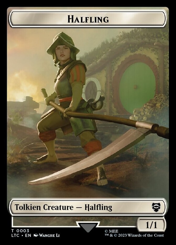 Halfling – Treasure 0003-0012 Double Sided Token LOTR Commander MTG Near Mint