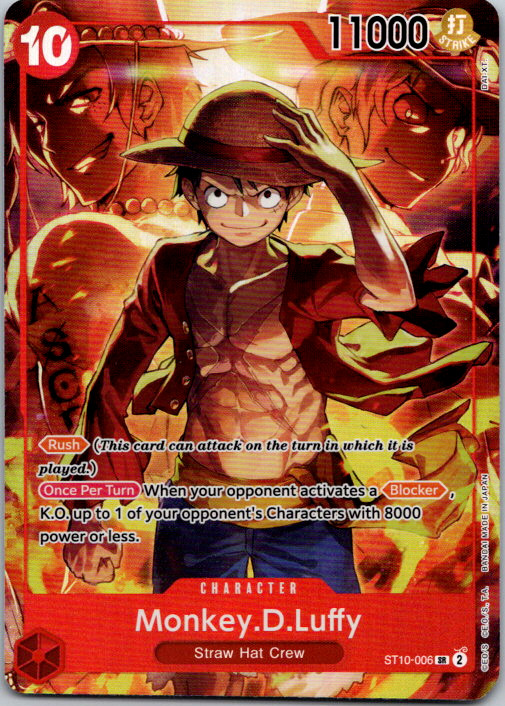 Monkey.D.Luffy (Treasure Booster Set) ST10-006 One Piece Promotion Cards Foil
