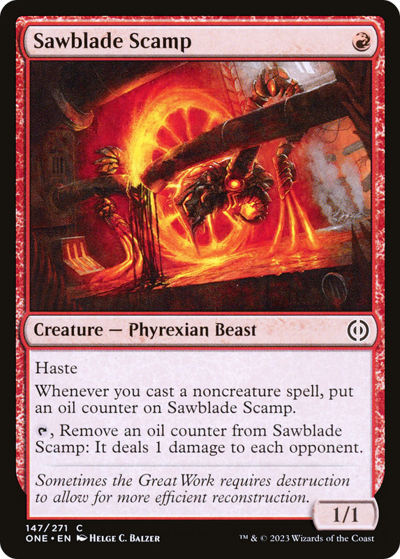 x4 Sawblade Scamp ONE MTG 147/271 COMMON M/NM 4x