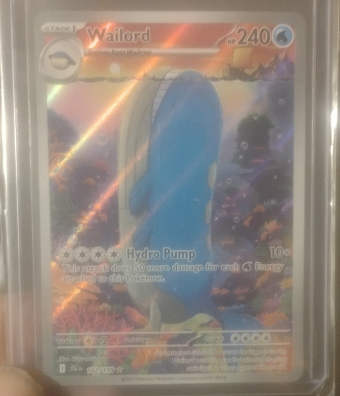 Pokémon Wailord 162/159 SV09 240 HP Hydro Pump Illustration Rare Holo