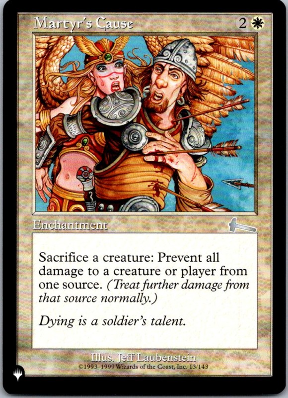 Martyr’s Cause The List Reprints NM Normal