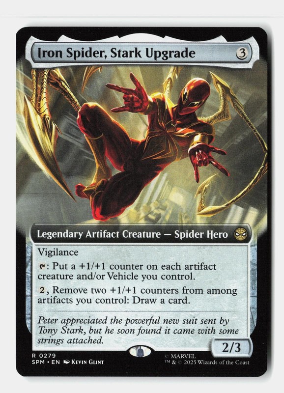 Iron Spider, Stark Upgrade (Extended Art) 279 Marvel’s Spider-Man MTG NM