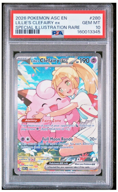 2026 Pokemon Lillie’s Clefairy EX 280/217 ~ PSA 10 GEM MINT