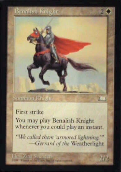 Benalish Knight – Weatherlight: #9, Magic: The Gathering Nm R107