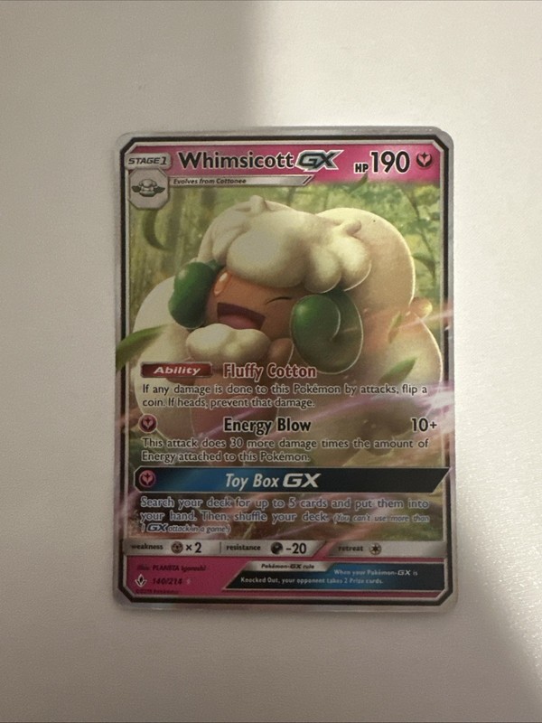 Whimsicott GX 140/214 Sm-Unbroken Bonds Holo