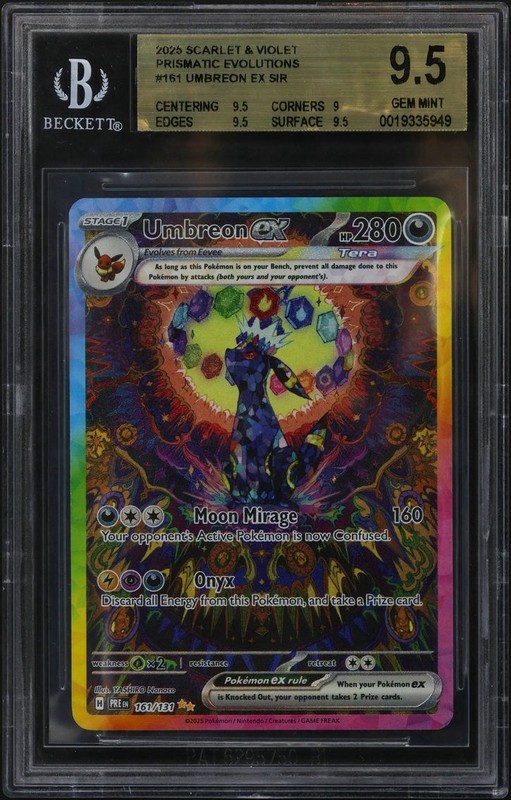 Pokemon Umbreon ex 161/131 Prismatic Evolutions BGS 9.5 GEM MINT