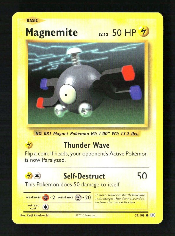 Magnemite Common XY – Evolutions 37/108 NM