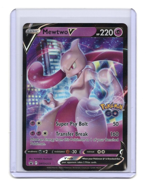 Pokemon Sword & Shield Promo Cards Mewtwo V Card Promo,Holo #SWSH223