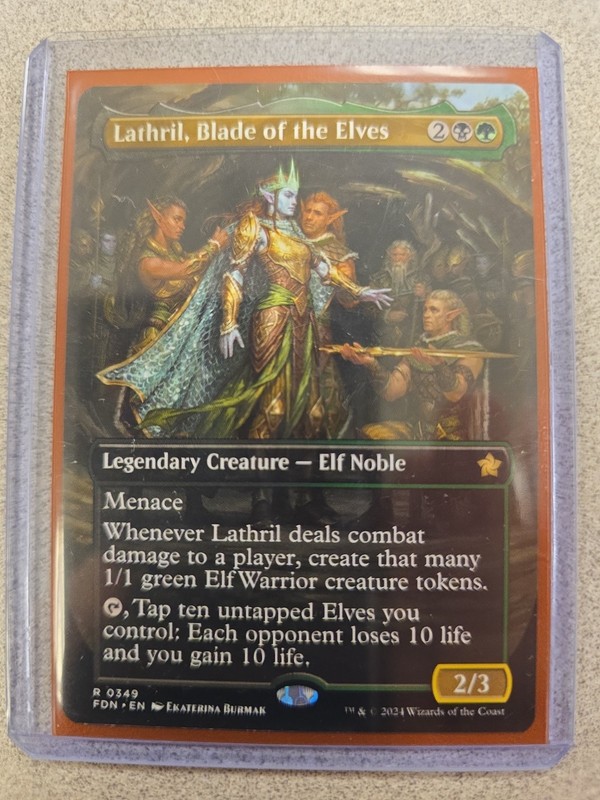 Lathril, Blade of the Elves (Borderless) Foundations MTG Regular Near Mint gallery