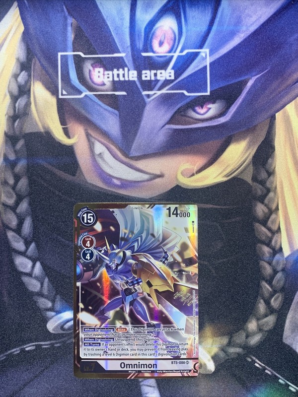 Omnimon BT5-086 SR Alternate Art Sasasi Digimon CCG | Battle of Omni NM