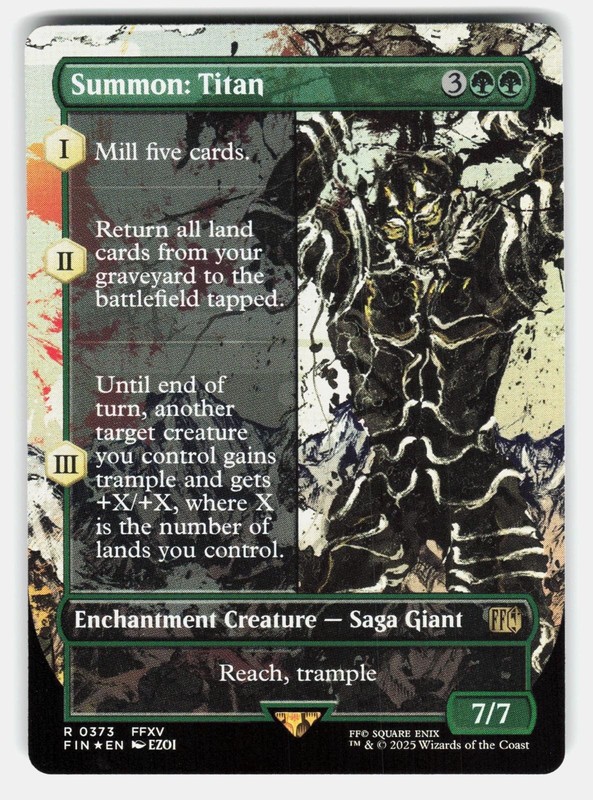 SUMMON: TITAN (BORDERLESS) 373 FOIL – Magic: The Gathering – 2025 EZOI NM/M