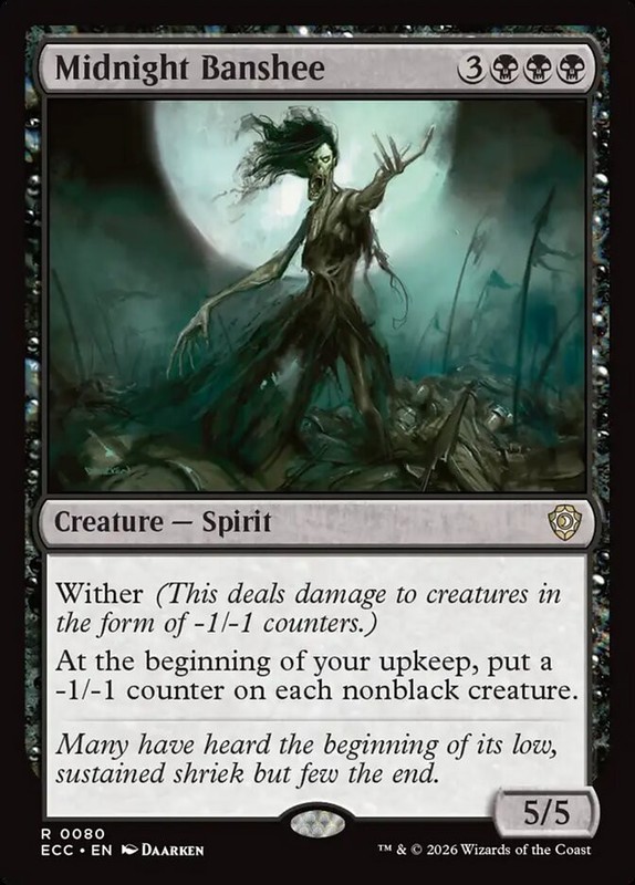 MTG Magic the Gathering Midnight Banshee (80/206) Lorwyn Eclipsed Commander LP