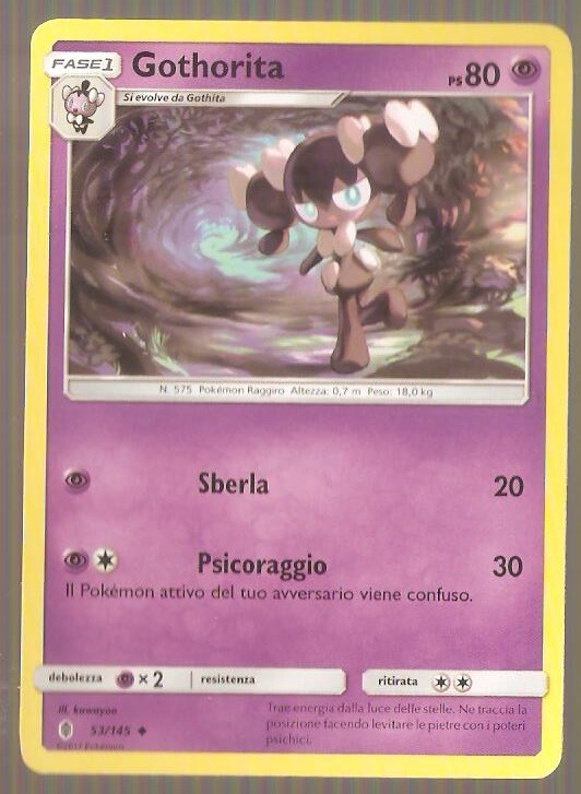 PokémonTM Gothorite Sun & Moon Phase 1 ps 80 53/145 Sberia Psychoragg CARD