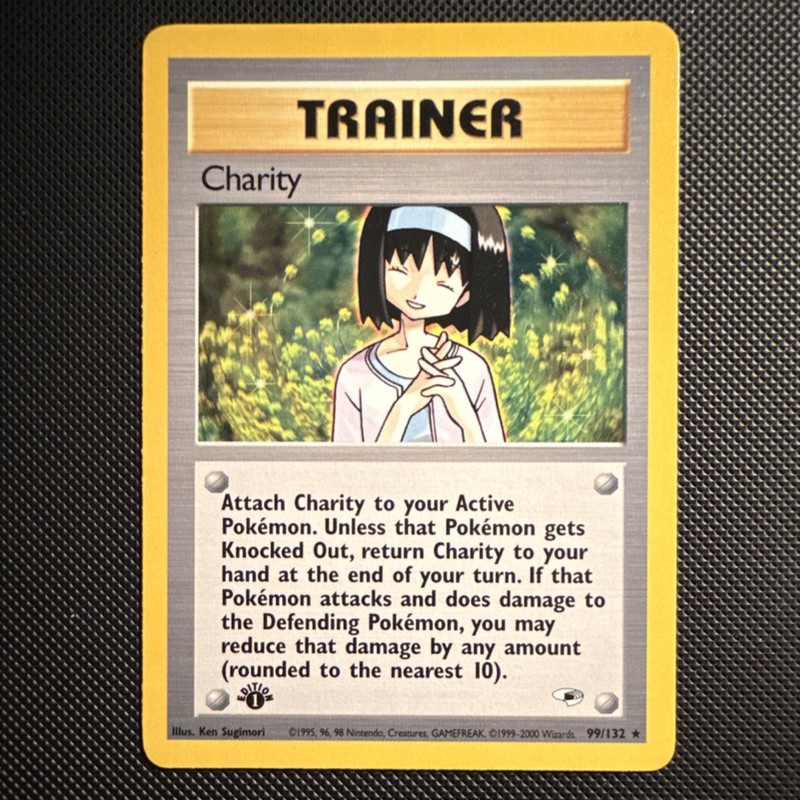 Pokémon Charity Gym Heroes Rare 1st Edition English 99/132 2000 Trainer Card