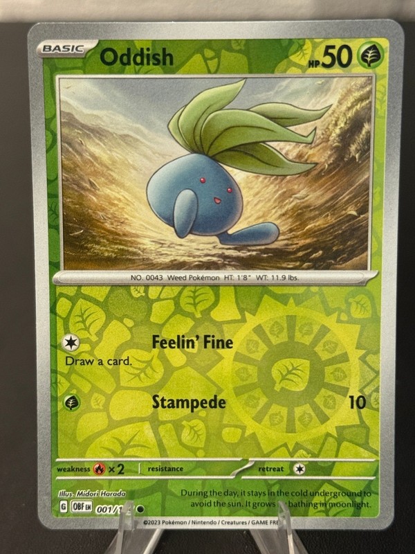 Oddish Reverse Holo Common SV03: Obsidian Flames 001/197 NM