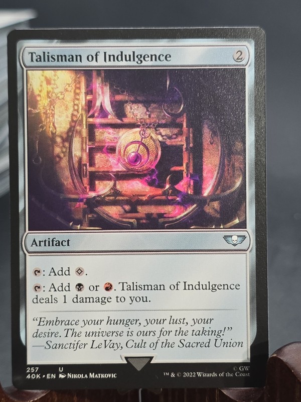 Talisman of Indulgence Universes Beyond: Warhammer 40000 MTG Regular Near Mint