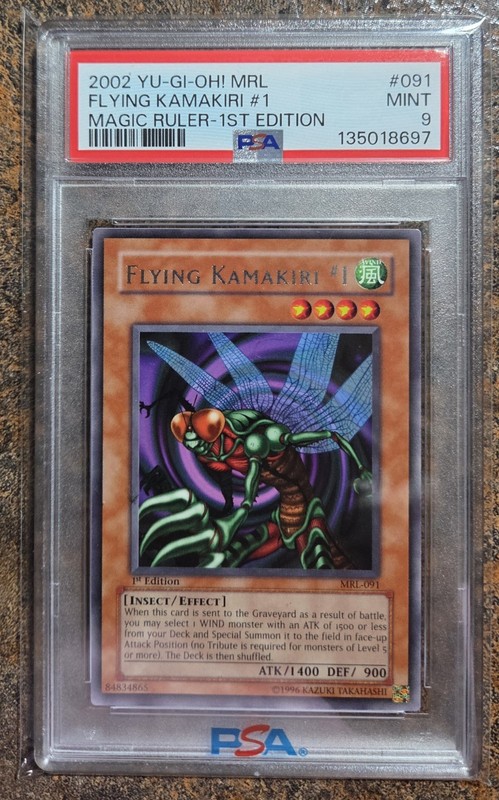 2002 Yugioh Flying Kamakiri #1 MRL-091 1st edition PSA 9
