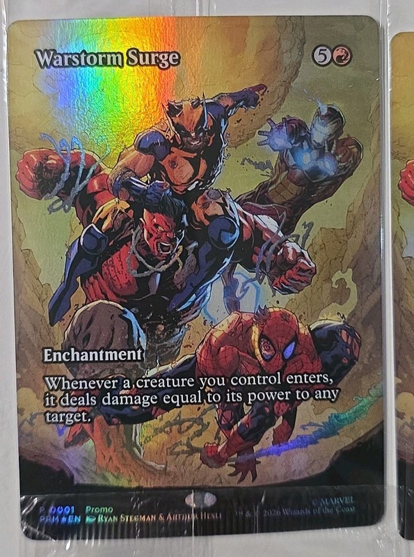 Warstorm Surge MARVEL MTG Promo P 001 Foil Avengers Armageddon Sealed Card ONLY gallery