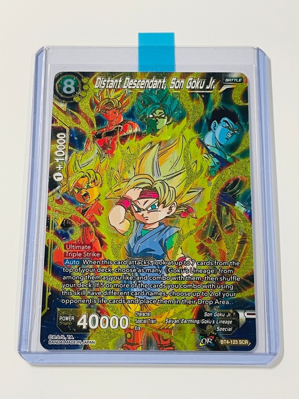 Distant Descendant Son Goku Jr BT4-123 SCR Dragon Ball Super Colossal Warfare NM gallery