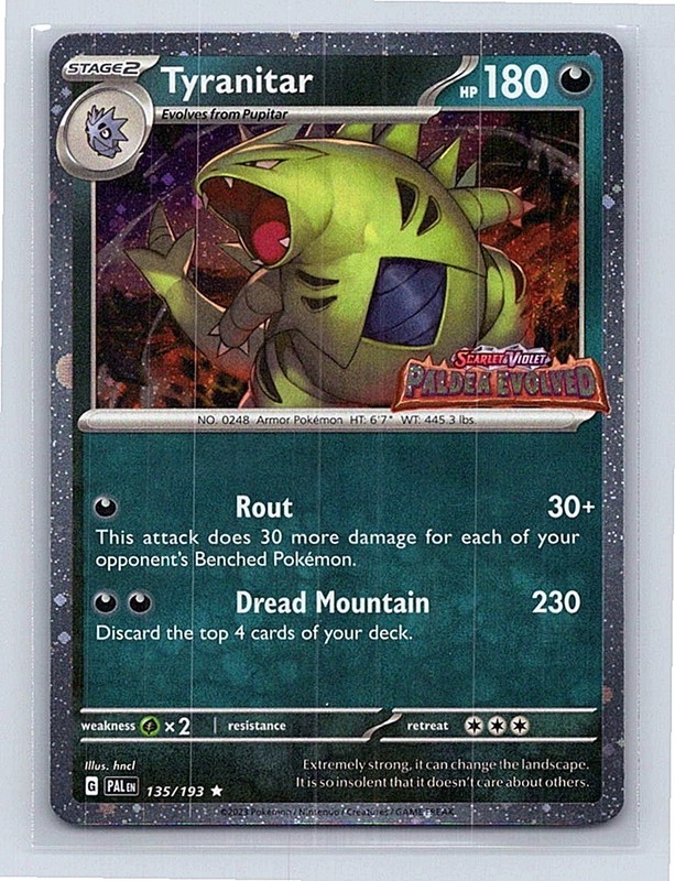 Tyranitar (Paldea Evolved Stamp) Holo 135/193 Miscellaneous Cards & Products Pro