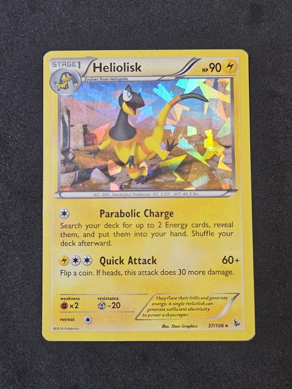 Heliolisk 37/106 Cracked Ice Holo – XY Flashfire – Pokemon Card