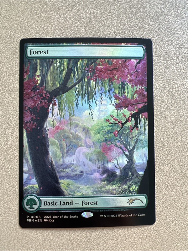Forest – Foil – English – MTG Year of the snake promo – NM-LP