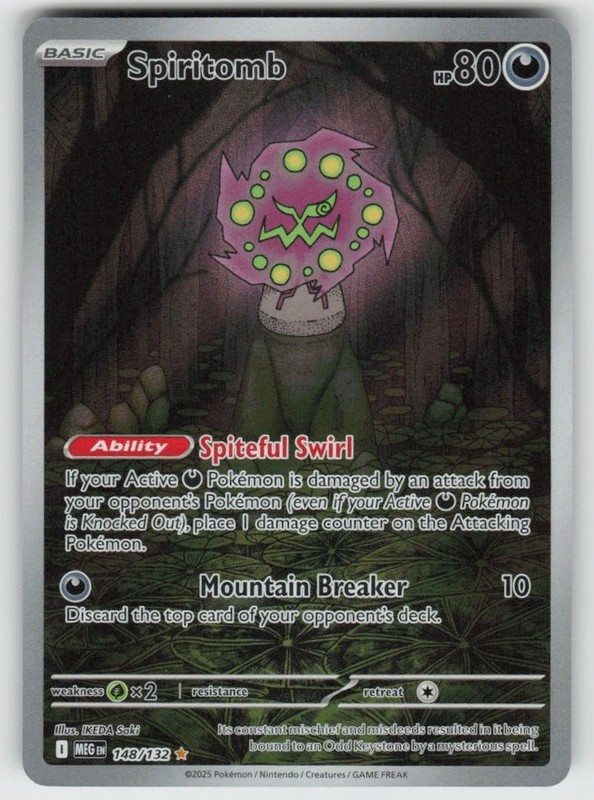 UR – 02 Holo Spiritomb 148/132 Illustration Rare ME01: Mega Evolution