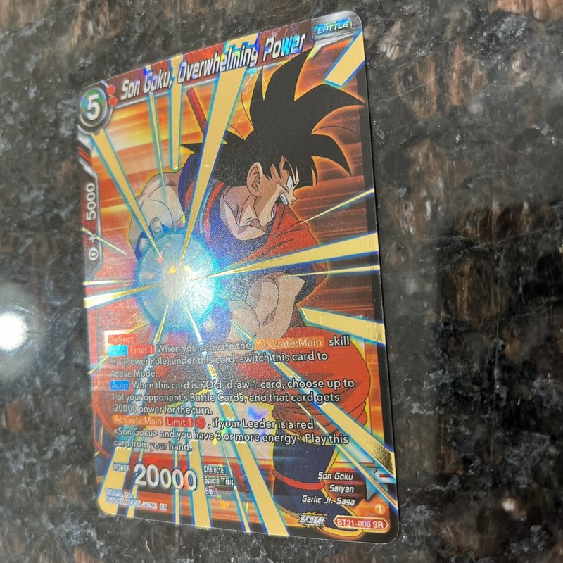 Son Goku Overwhelming Power BT21-008 SR Foil Dragon Ball Super Card Game | NM gallery