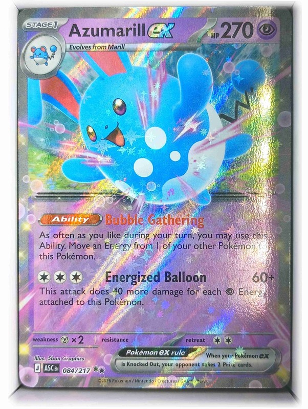Azumarill ex 084/217 2026 English Holo Near Mint