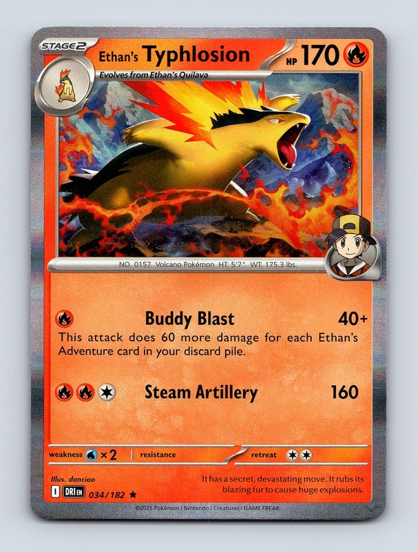 Ethan’s Typhlosion – Destined Rivals 034/182 – Holo Rare – NM – Pokémon TCG
