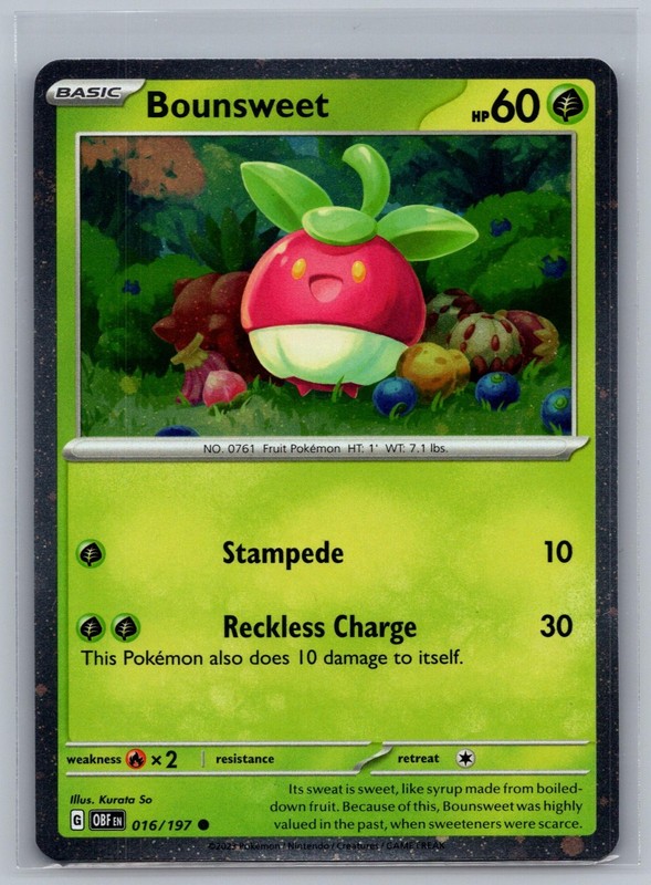 Bounsweet 016/197 (Cosmos Holo) C Miscellaneous Cards & Products Pokemon NM/M