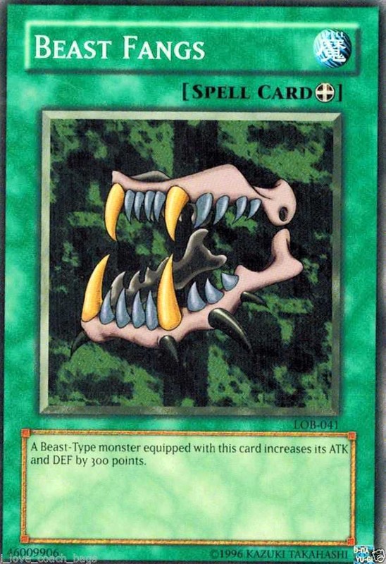 Beast Fangs LOBX 1 Mint YUGIOH Legend of Blue-eyes White Dragon