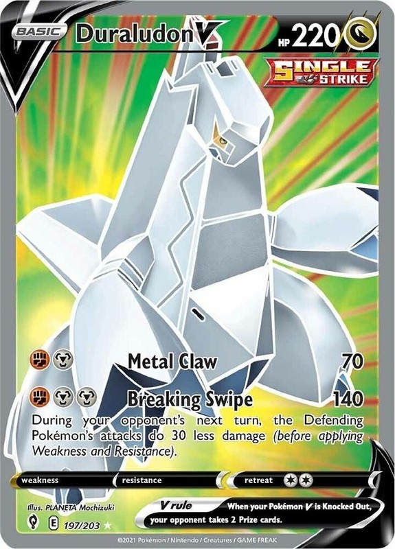 Pokemon Evolving Skies Full Art Duraludon V 197/203 – Near Mint (NM)
