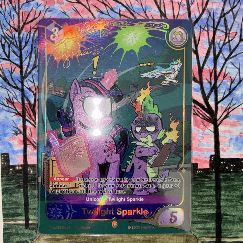 KAYOU My Little Pony TCG Twilight & Spike Comic BP01-GR01 Shining Gold Rare gallery