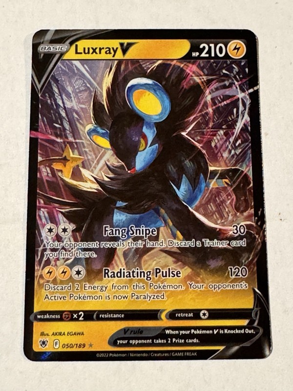 2022 Pokemon Astral Radiance #050/189 Luxray V Holo Rare Mint gallery