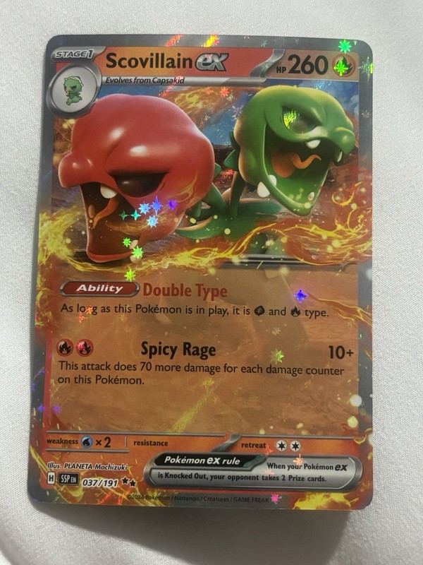 Pokémon TCG Scovillain EX 037/191 Double Rare Surging Sparks NM
