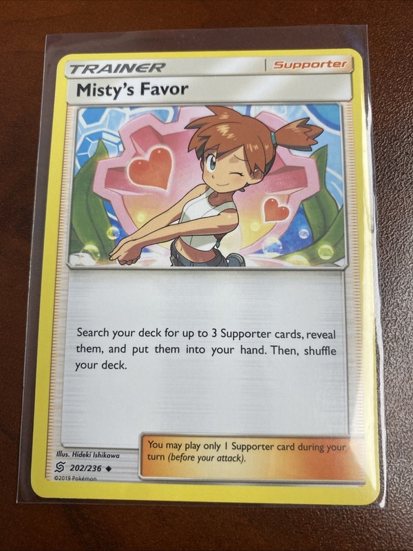 Misty’s Favor Uncommon Pokemon Trading Card Game SM – Unified Minds 202/236