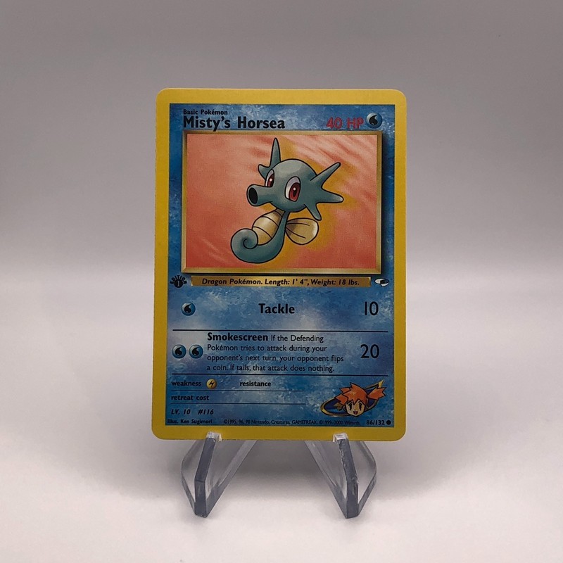 Pokemon 1st Edition Gym Heroes – Misty’s Horsea 86/132 – Common – NM/LP