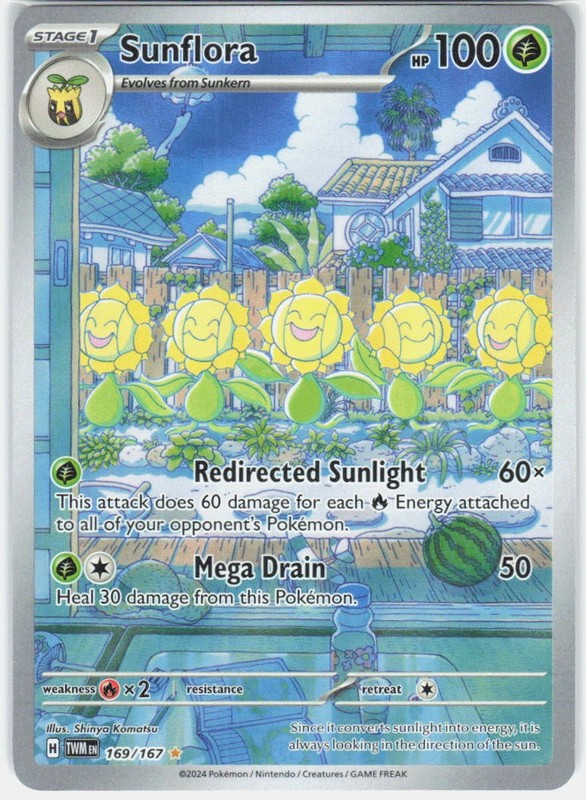 Pokemon Sunflora SV06 169/167 IR NM