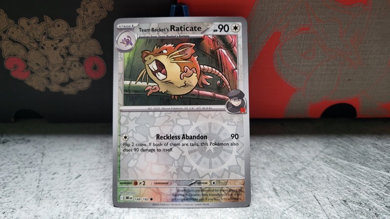 Team Rocket’s Raticate 148/182 Sv10: Destined Rivals Reverse Holo | Near-Mint
