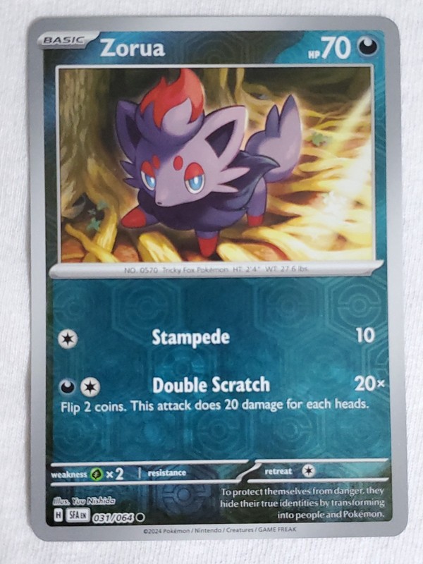 Zorua 31/64 Sv: Shrouded Fable Reverse Holo Pokémon TCG