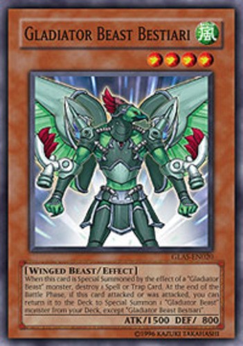 Moderately Played, English Yu Gi Oh Gladiator Beast Bestiari – GLAS-EN020 – Comm