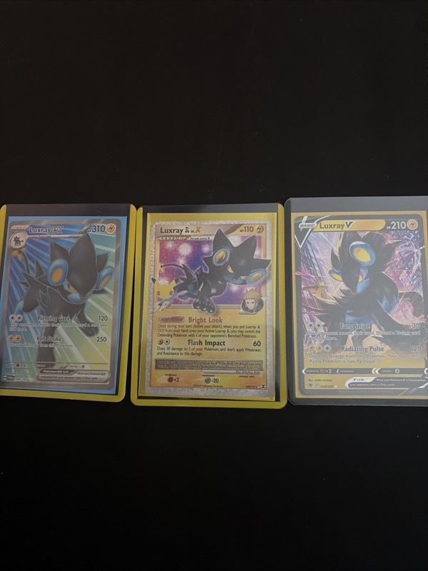 3 Luxray Pokemon Cards. Luxray 195/167 & Luxray 109/111 25th & Luxray 050/189