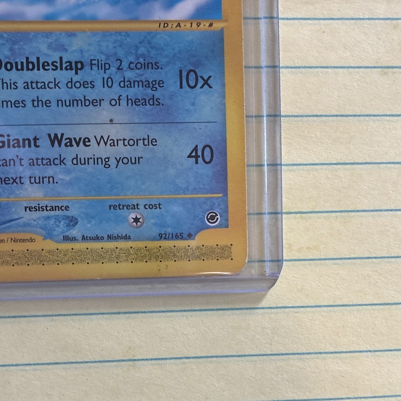 Pokemon TCG Wartortle 92/165 Expedition Base Set Stage 1 80HP Reverse Holo gallery
