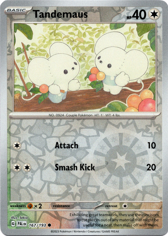 Tandemaus – 167/193 – Paldea Evolved – Reverse Holo